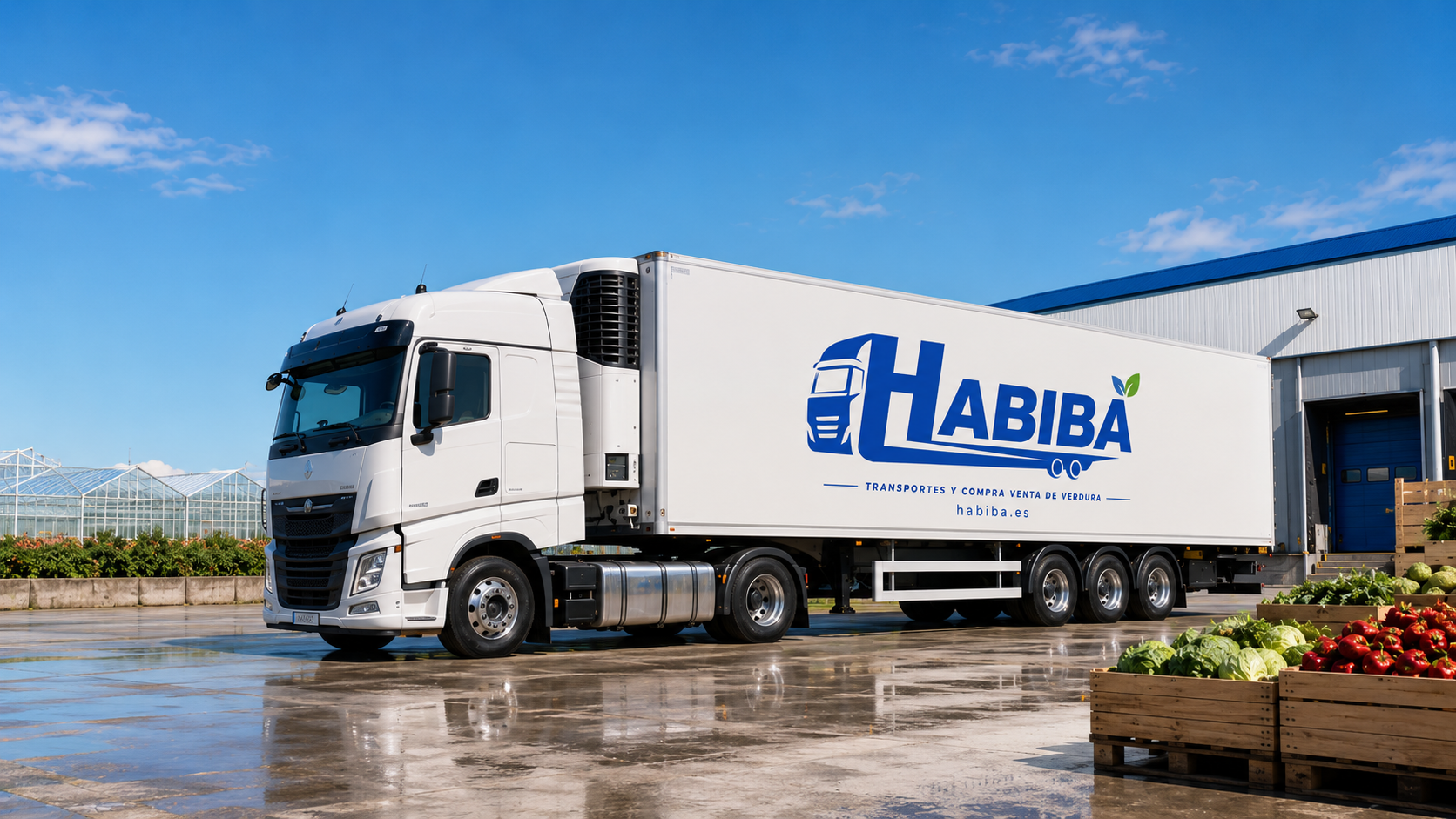 Tráiler Habiba transportando verdura